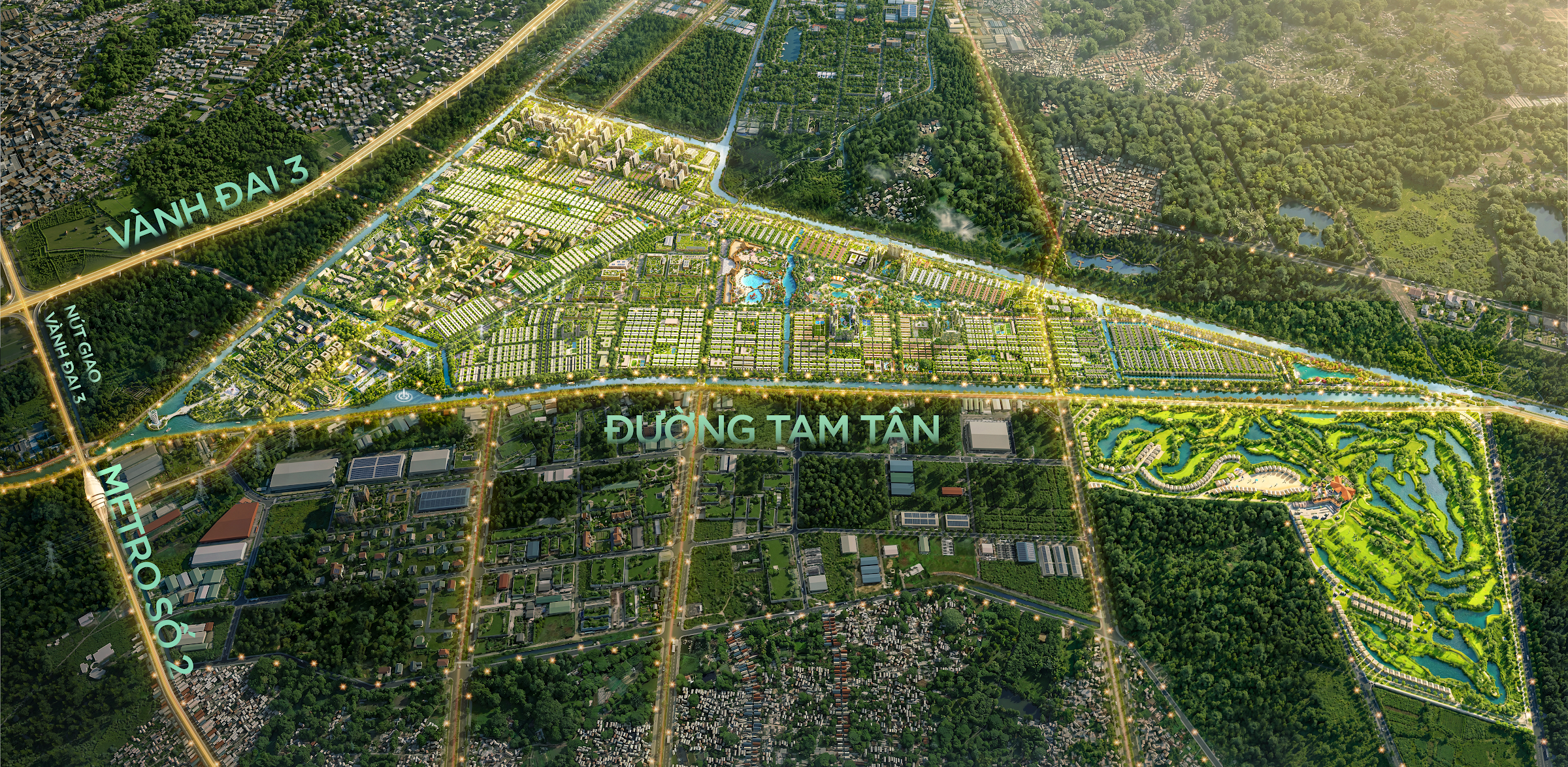 Phối cảnh Vinhomes Saigon Park lên đèn