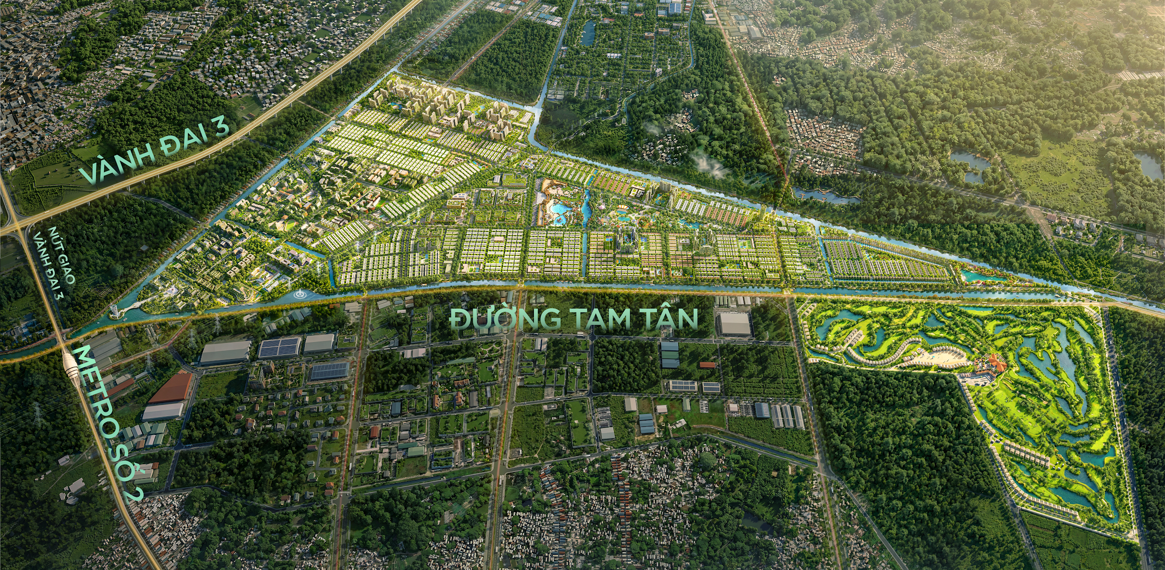 Phối cảnh trục giao thông Vinhomes Saigon Park
