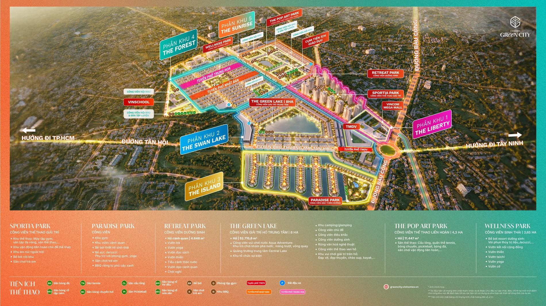 Tổng mặt bằng tiện ích Vinhomes Green City